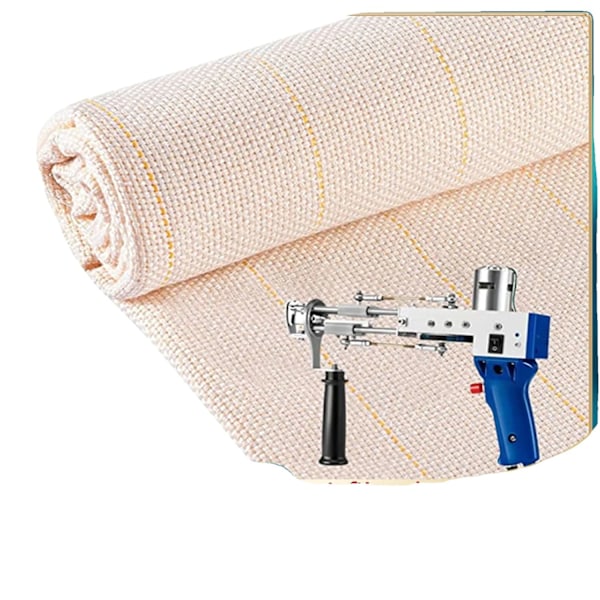 Primär Tufting Tyg Bakgrundstyg, Mattvävningsmaterial, Mattuftningspistol Broderityg Beige