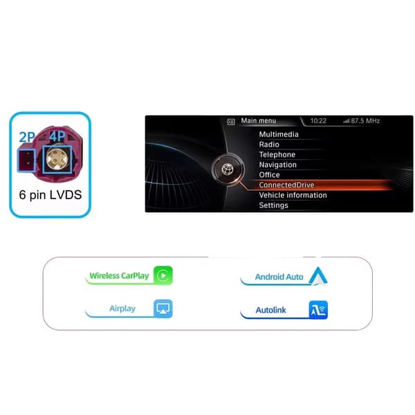 Trådlös CarPlay Android Auto-modul, Stöder Flera Format, Plug-and-Play Installation, NBT-systemet