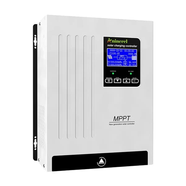 Solcellelader, MPPT-teknologi, LCD-skærm, 60A