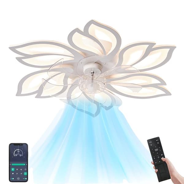 Takfläkt, Smart Kontroll, Dimbar LED-belysning, VIT, EU