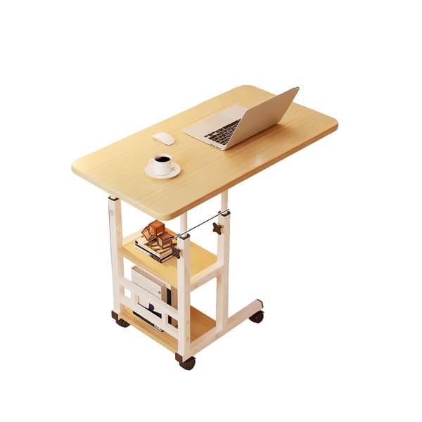 Computerbord, Bambusramme, Udtrækkeligt Design, Træfarve