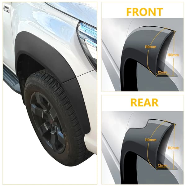 Fender Flares, Skyddar hjulhus, Lätt installation, skärmbreddare