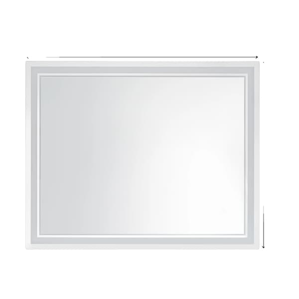 LED Badrumsspegel, Touchkontroll, Avfuktningsfunktion, Silver