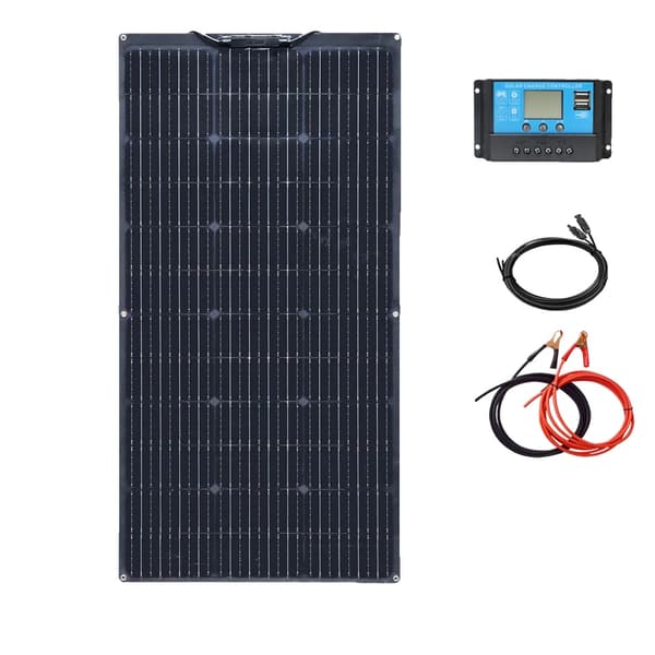 Solpanelssats, 200W flexibla paneler, kompatibilitet med 12V-batteri, 12V 100W kit