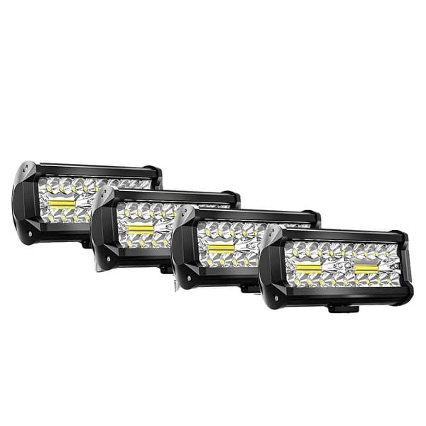 Arbejdslampe, Kombineret Stråle, Holdbar Konstruktion, 4PC 7tommer