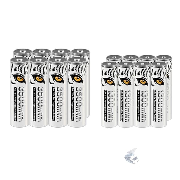 Uppladdningsbart Li-ion-batteri, Långvarig prestanda, Mångsidig kompatibilitet, 8AA 8AAA