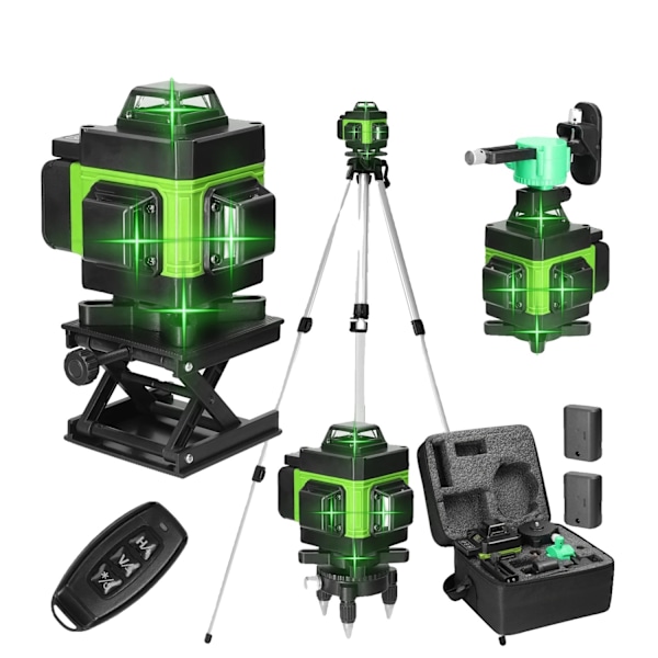 4D 16 Linjers Laser Niveau, Selvnivellerende, 25m Arbejdsafstand,ette er en variantDette er en variant D D