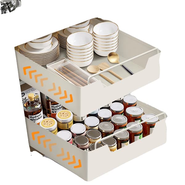 Utrækkelig Skabshylde, Holdbart Rustfrit Stål, Pladsbesparende Design, 2stk