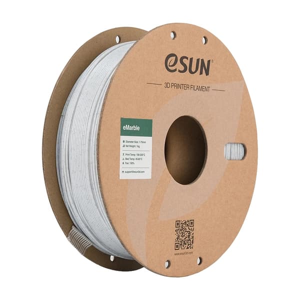 3D-skrivarfilament, marmortextur, biologiskt nedbrytbart material, Marmor