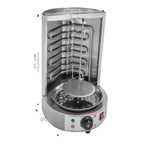 Shawarma-maskin, automatisk roterande, värmereglering, Silver