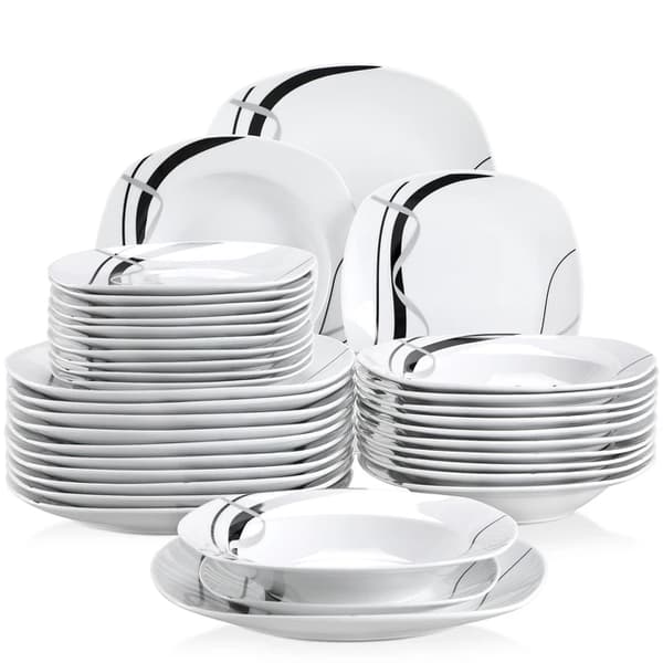 Servisesæt, Porcelænsmateriale, Moderne Design, 36-DELE