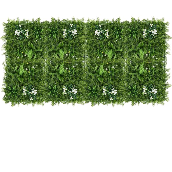 Konstgräs Väggpaneler, Inomhus & Utomhusbruk, Lätt Underhåll, 8st, 50x50 cm-b