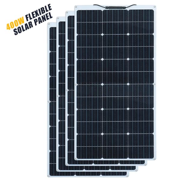 Flexibel solpanel, hög modulverkningsgrad 24%, lättviktsdesign,4st solpanel