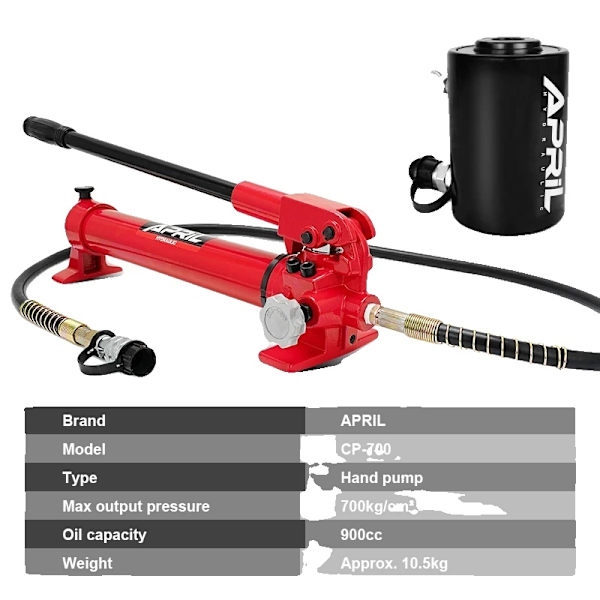 Hydraulisk Handpump, Max Utmatning 700kg/cm², Oljekapacitet upp till 900cc,med CP-700 with CP-700 with CP-700
