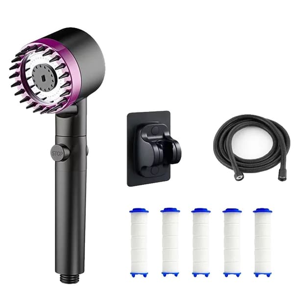 Brusefilter, Multi-Mode Funktionalitet, Massagefunktion, Lilla dragt E