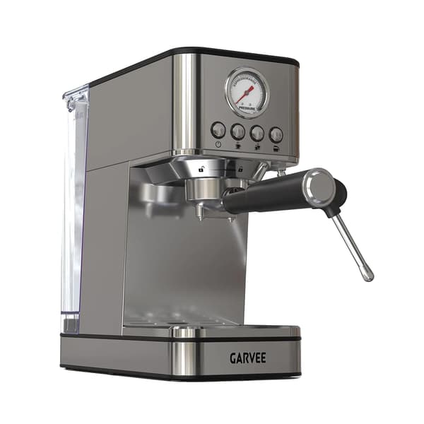 Espresso Kaffemaskine, 20 Bar Tryk, Mælkeskummer, Sølv, EU