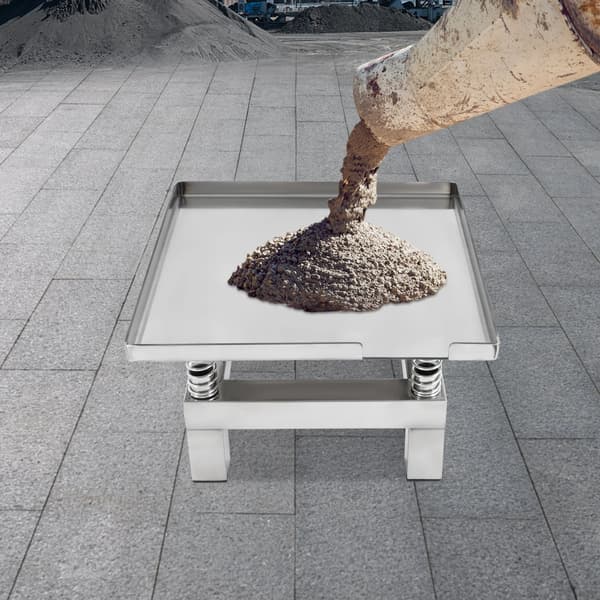 Beton Vibrationsbord, Rustfrit Stål, Effektiv Ydelse, Sølv, EU-stik