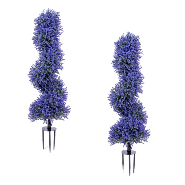 Topiary Træ Sæt, Livagtig Design, Indendørs og Udendørs Brug, LILLA