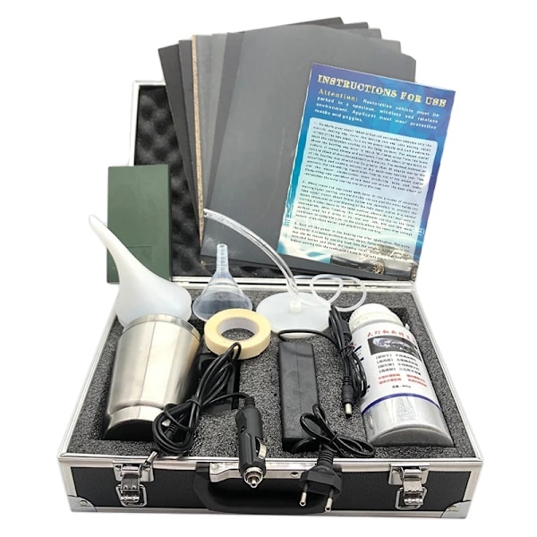 Bilforlygte Restaureringssæt til Forlygter, 800ML Flydende Polymer, Ridsefjerner & Poleringssæt,Sæt 1 Værktøjskasse Set 1 Toolbox Set 1 Toolbox