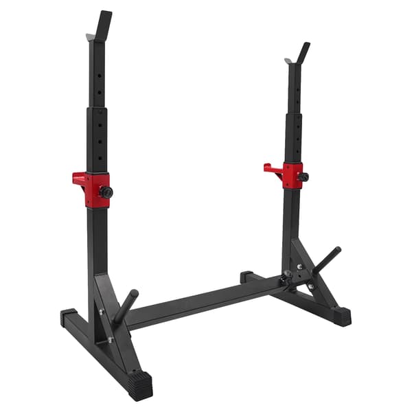 Squat Rack, Justerbar Højde, 250kg Kapacitet, Sort