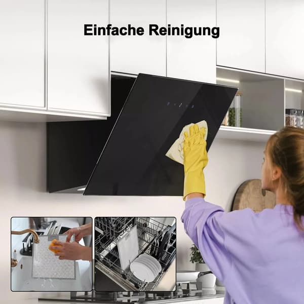 Extractor Væg Køkkenemhætte, Energiklasse A++, Touch Control Display, EU