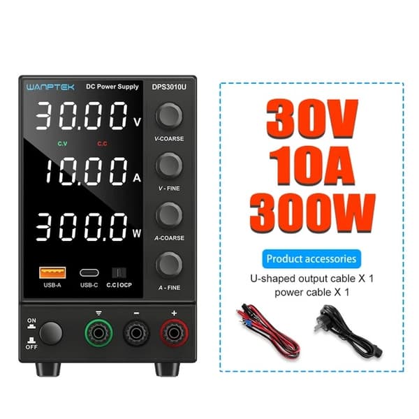 DC-strömförsörjning, Justerbar spänning, Digital display, DPS3010U