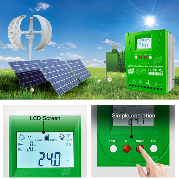 Solcontroller, MPPT-teknologi, WiFi-forbindelse