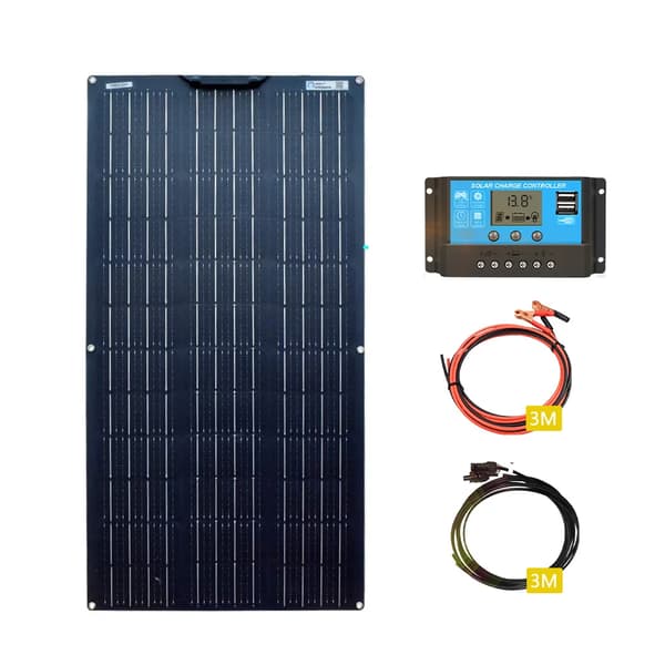 Solpanel Kit, Fleksibelt Design, Intelligent Opladningsteknologi, 100W solarkit