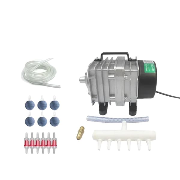 Oxygenpumpe, Rustfrit Stål, Egnet til Akvarier, 328 60W Tilbehør, EU adapter 220V 50HZ-a