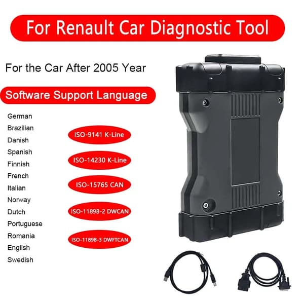OBDII Diagnostisk Scanner, Multi-Sprog Support, Fuld ECU Diagnostik, Ny VCI