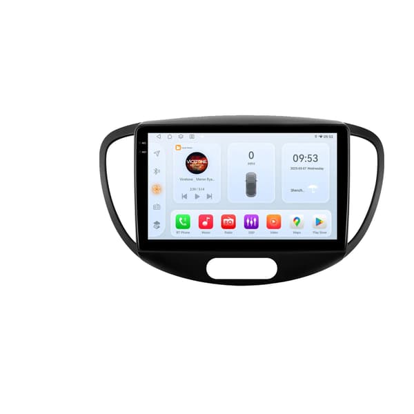 Bilradio, multimedieunderstøttelse, navigationssystem, kompatibel med Hyundai i10 2007-2013 stereo, QS6 tilføj AHDC2