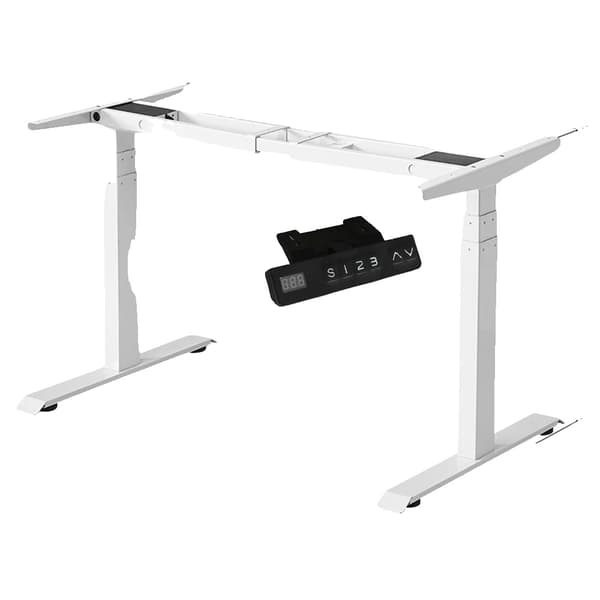 Højdejusterbart Skrivebord, Dobbelt Motor, Ergonomisk Design, Sort Tre Sektion