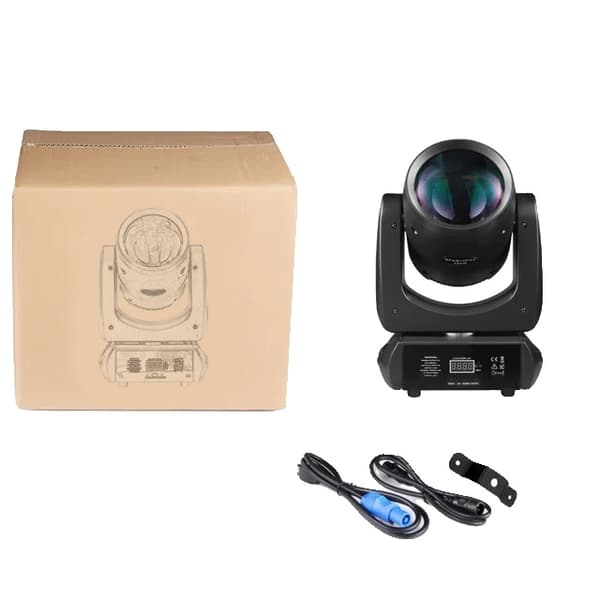 LED Moving Head Light, 24 roterende prismer, 11 farvehjul, 1stk 200W, EU stik