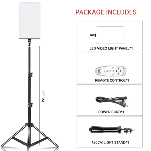 LED-videolampa, 90W, Dimbar