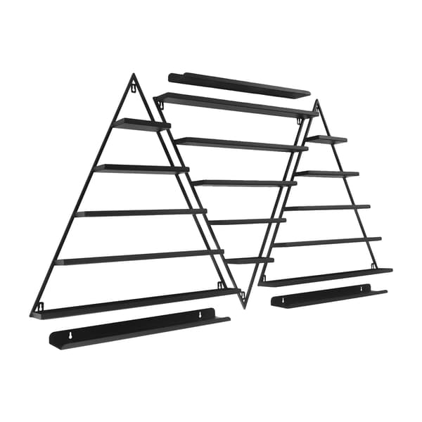 Display Rack, Vægmonteret, Holder 90 Flasker, sort