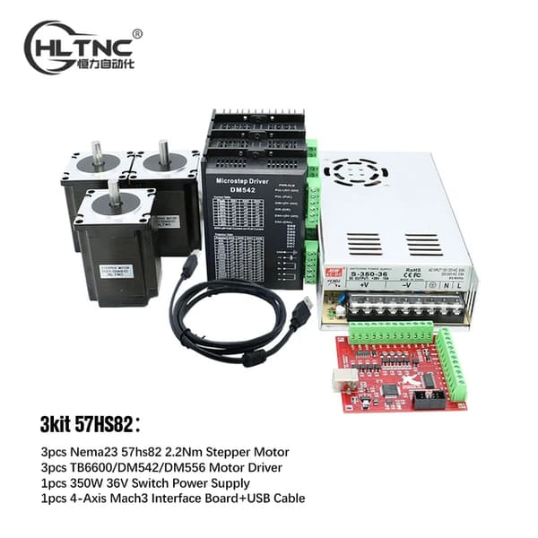CNC sæt, Nema 23 Stepper Motor, TB6600 Driver