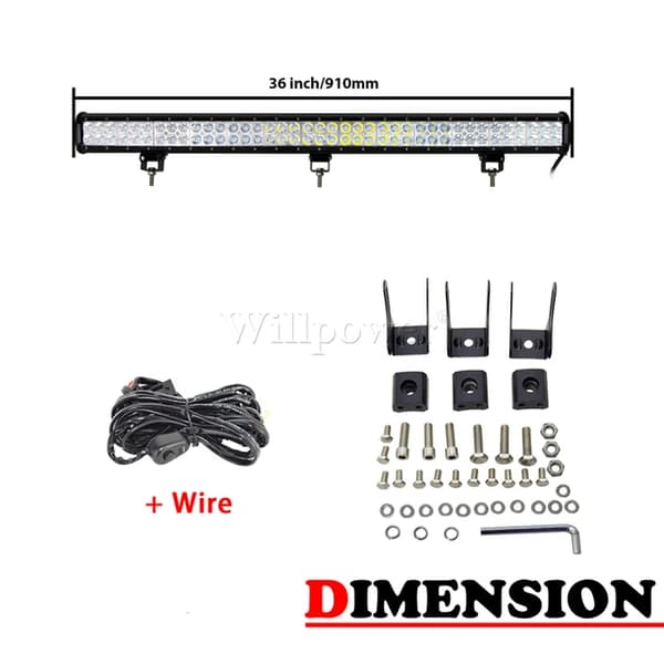 LED-ljusramp, kombinationsstråle, väderbeständig, 36tum Combo n Wire