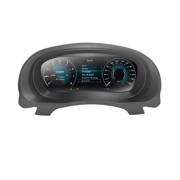 Digital Dashboard Cluster, 12,3-tommer Skærm, Flersproget Support, Golf 6