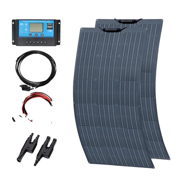 Fleksibelt Solpanel Kit, 200W Nominel Kapacitet, Letvægtsdesign, 12V 24V 200W sæt