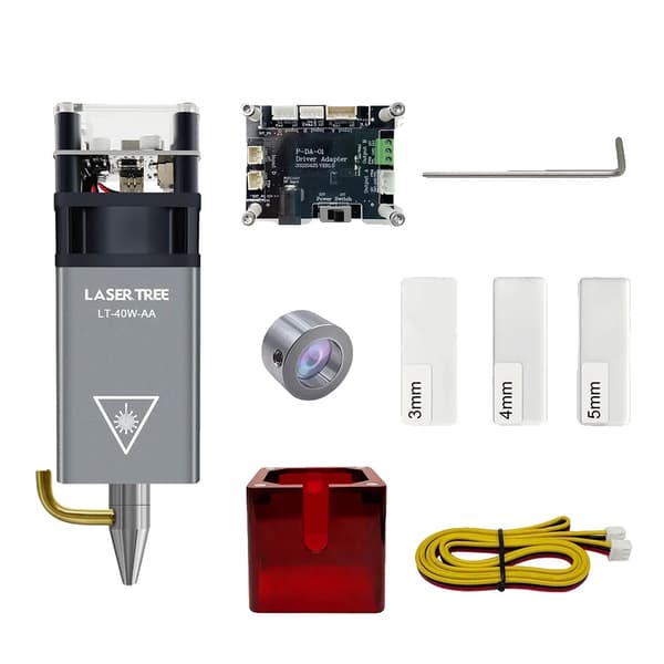 Laser Modul, 4W Effekt, Justerbart Fokus, 5W strøm