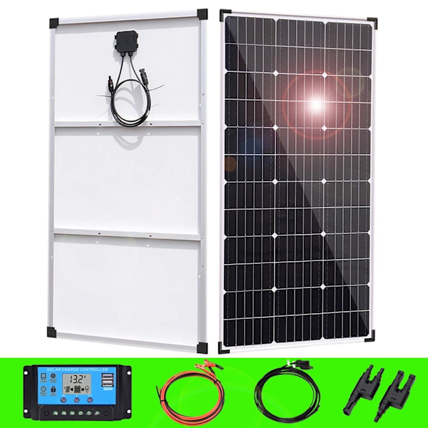 Monokristallint solpanelspaket, hög effektivitet, väderbeständigt, 150W,300w kit 300W Kit 300w kit