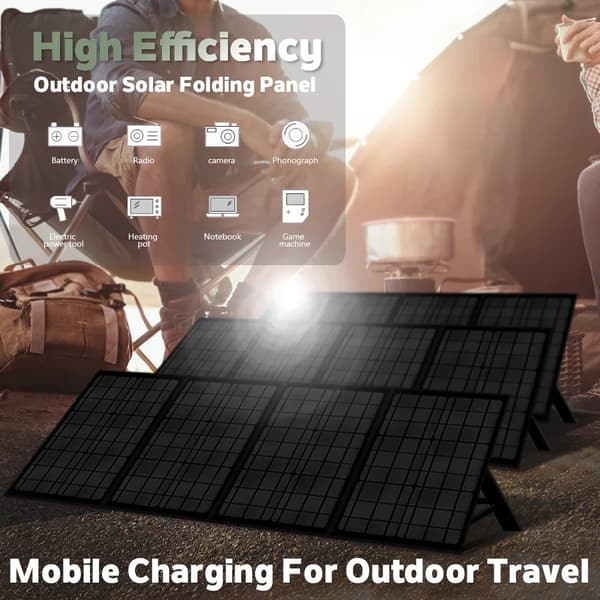 150W Solpanel, Hurtigopladningssupport, Bærbart Foldbart Design, 18V, 150W