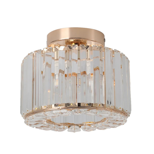 Moderne Krystal Loftlampe, Rustfrit Stål, Overflademonteret, E27 LED,Model B - Guld, Ingen pærer Model B -Gold