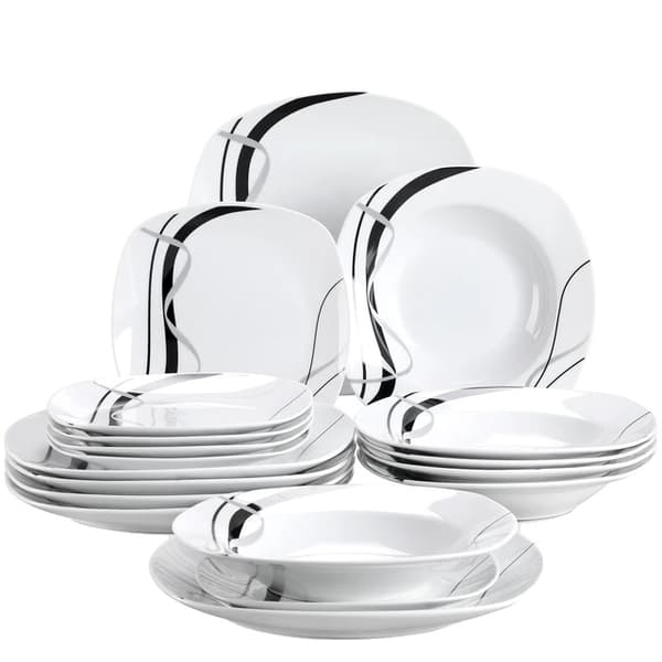 Servisesæt, Porcelænsmateriale, Moderne Design, 18-DELE