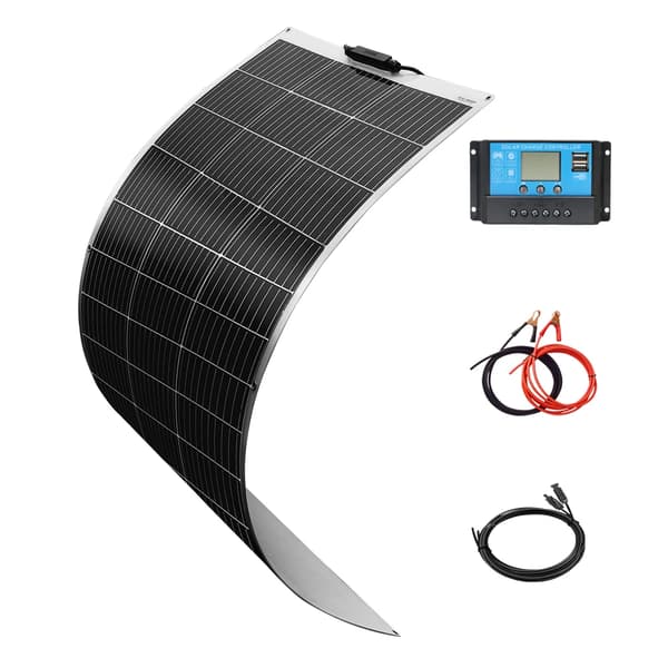 Solpanelset, 120W/240W effekt, flexibel installation,120W Kit -Vit