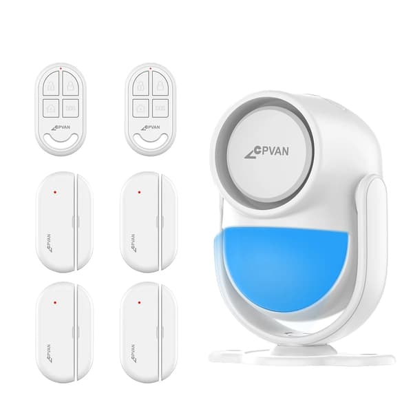 Larm System, Trådlös Kontroll, Rörelsedetektering, set C vit, EU Plug-a