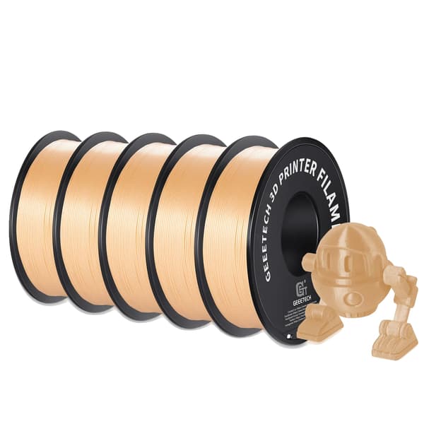 3D-printer filament, miljøvenligt PLA-materiale, kompatibelt med FDM-printere, Sandguld