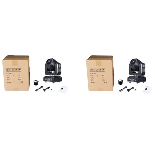 Bevægelseshovedlys, 3-prisme design, DMX kontrol, 2stk, EU stik