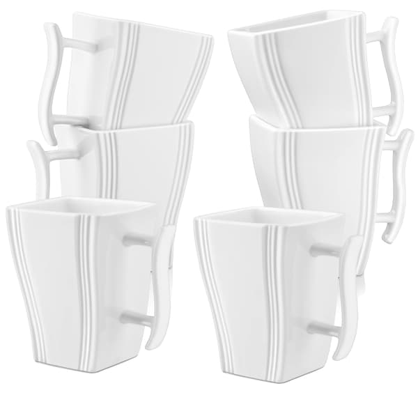 Keramiske Krus, Holdbart Design, Let at Rengøre, 330ml, 6stk