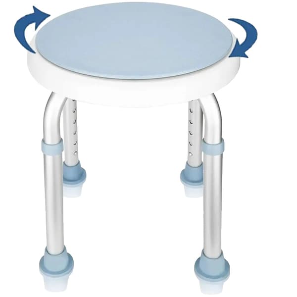 Duschpall, Höjdjusterbar, Halkfri Design, Blå